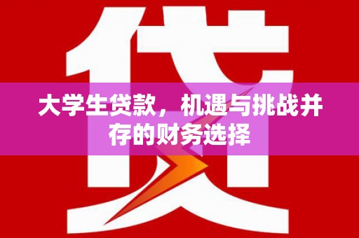 鸡冠大学生贷款，机遇与挑战并存的财务选择