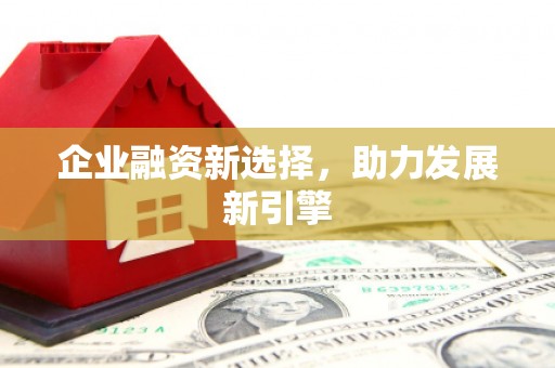 鸡冠企业融资新选择，助力发展新引擎