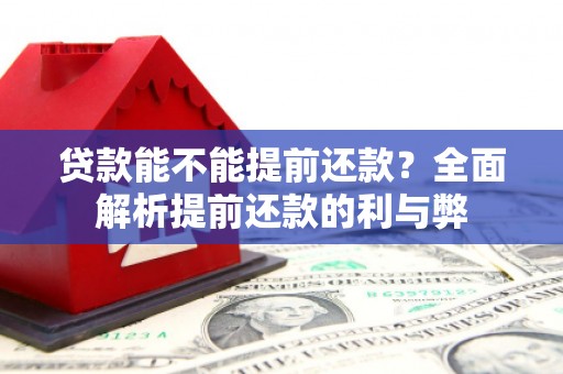 鸡冠贷款能不能提前还款？全面解析提前还款的利与弊