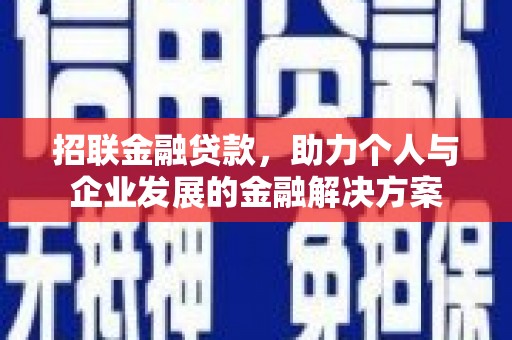 鸡冠招联金融贷款，助力个人与企业发展的金融解决方案