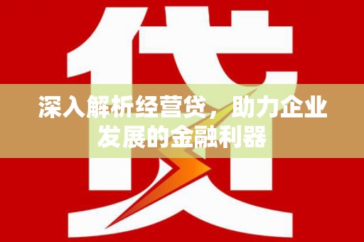 鸡冠深入解析经营贷，助力企业发展的金融利器