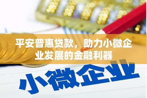 鸡冠平安普惠贷款，助力小微企业发展的金融利器