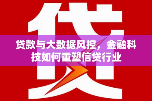 鸡冠贷款与大数据风控，金融科技如何重塑信贷行业