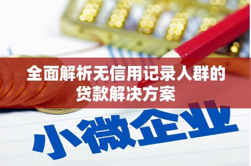 鸡冠全面解析无信用记录人群的贷款解决方案